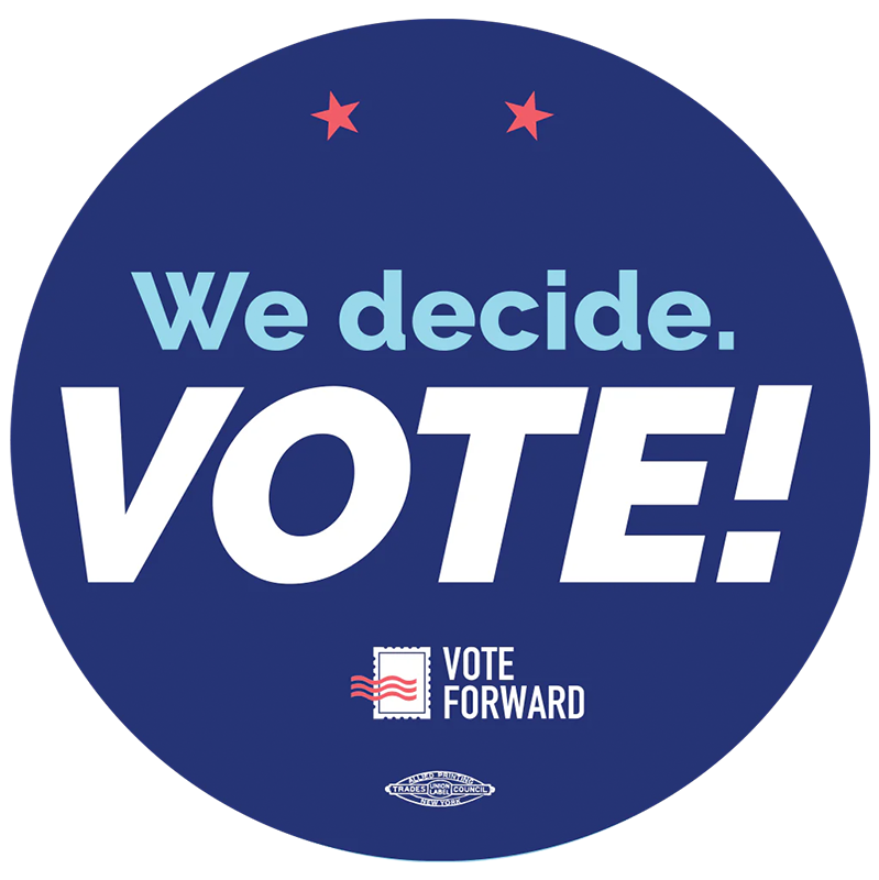 We decide. VOTE! Sticker