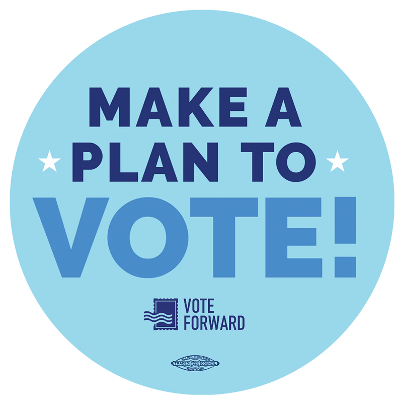 Make A Plan to VOTE! Sticker